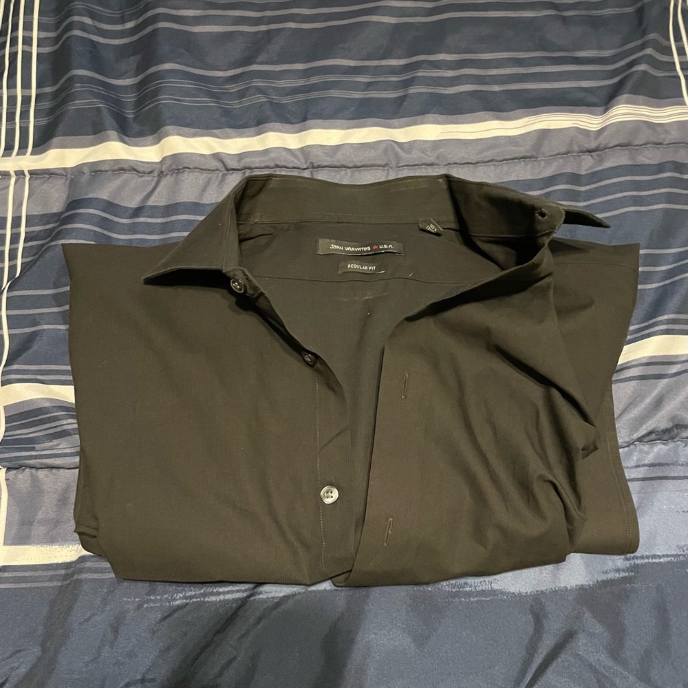 🇺🇸John Varvatos sz 16 mens button down long sleeve shirt